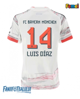Bayern Munich Luis Diaz #14 Tricou Fotbal Replică 2025-26 Femei Deplasare